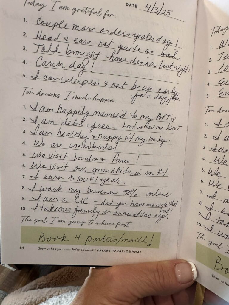 Royanna's journal dated April 3, 2025 — the day God said I am a CIC, Christian Image Consultant"