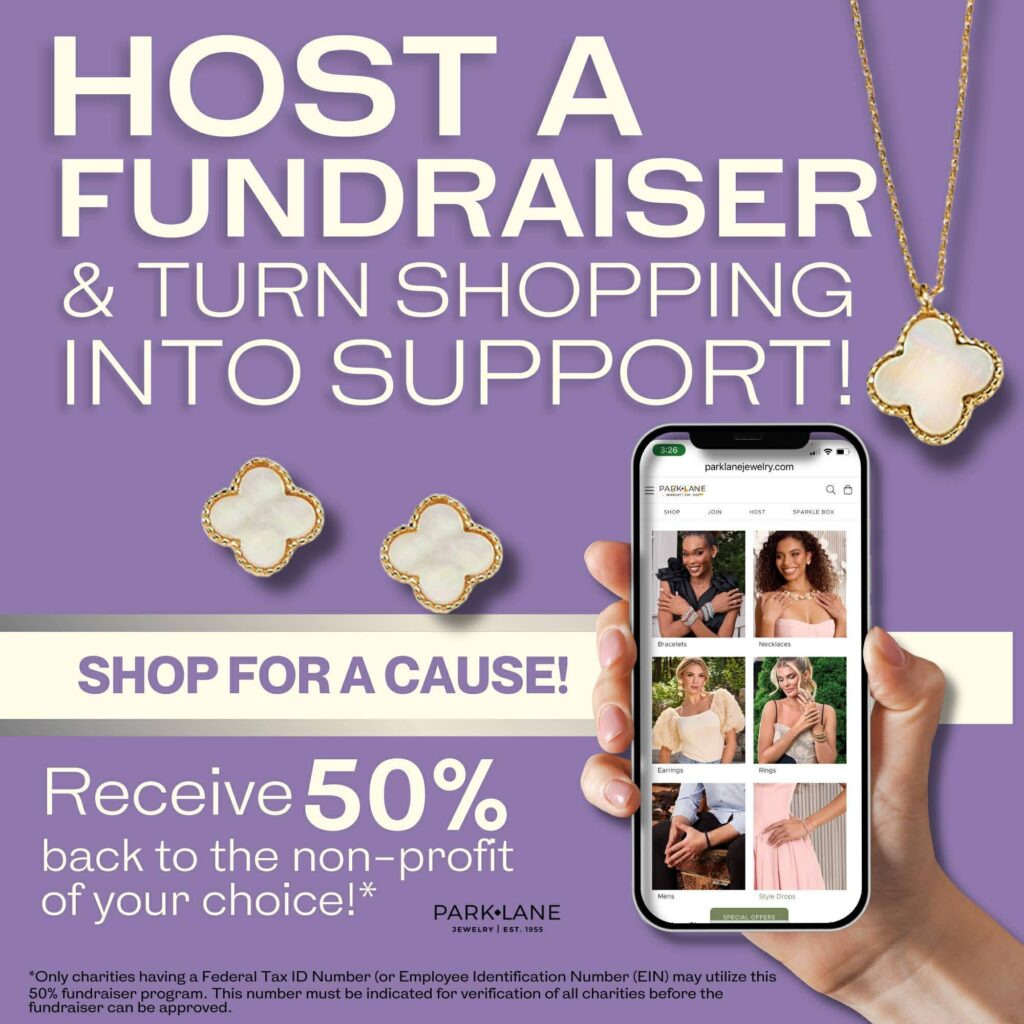 Park Lane Jewelry fundraiser — host a fundraiser and receive 50% back to the nonprofit of your choice